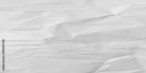 Close-up macro of white crumpled paper texture ,white crumpled paper texture pattern, Background  crumpled paper close up macro