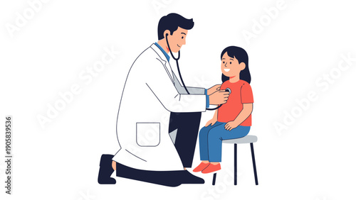 Healthcare checkup: A caring practitioner examines a patient during a medical consultation in a clinical environment. Capturing health care and medical treatment