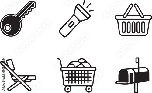 Modern line icons for business and daily life