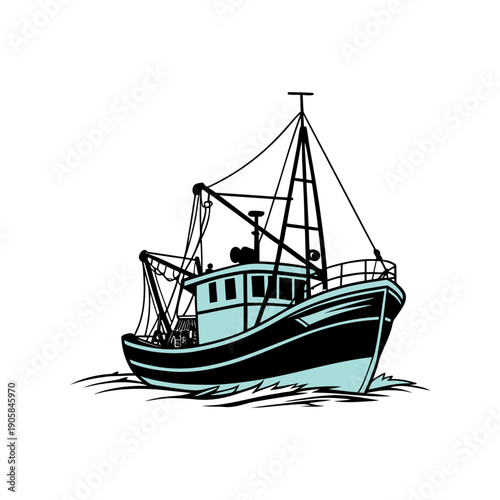 ship on the sea vector illustration