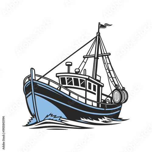 ship on the sea vector illustration 