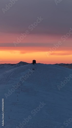 Sonnenuntergang Heukuppe - Rax - Hochsteiermark - Österreich - Winter - Hochnebel - Nebelmeer - Alpen