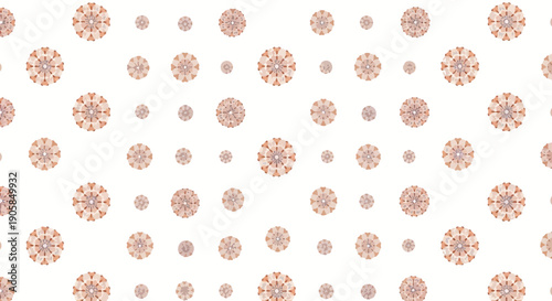Colorful Floral Pattern with Small Dots.