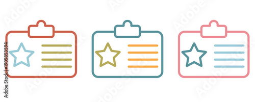 VIP pass icon, VIP access pass icon, outline style VIP pass icon vector set in trendy flat style illustration isolated on white background.