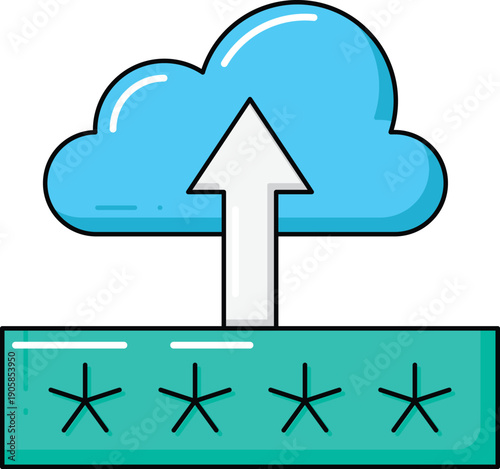 design Password Backup illustration icon