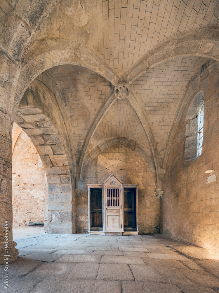 Obraz premium Remainings of the church in during world war 2 destroyed village Oradour-sur-Glane in France 