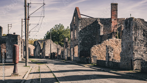 Valokuva Remainings of destroyed and martyred village Oradour sur Glane in France, a massacre in june 1944 during the scecond world war