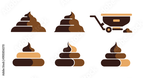 Manure Line art color minimal style