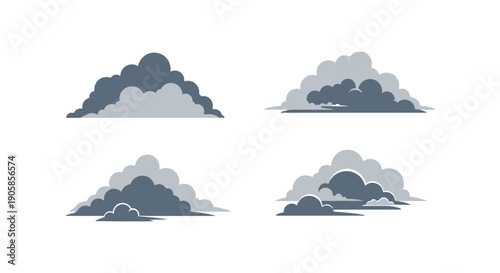 Overcast Line art digital illustration