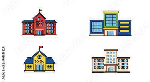 School Building Line modern design