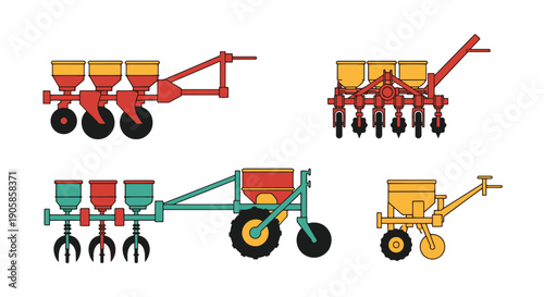 Seed Drill Line art illustration
