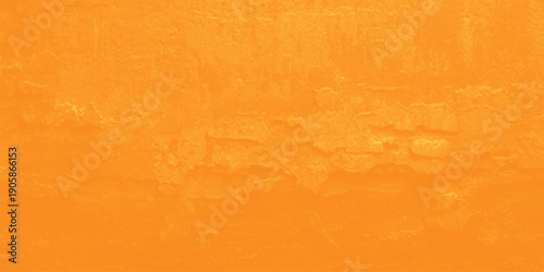 A vintage orange and yellow wall texture features a grunge paper pattern on an old aged surface with a rough material design and a weathered wooden board backdrop