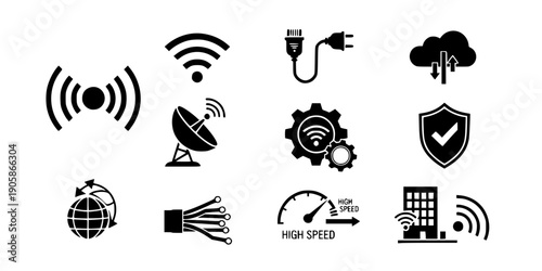 High Speed Fiber Internet Connectivity Icon