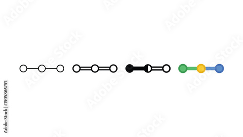 Molecular Structure Model with Colorful Atoms