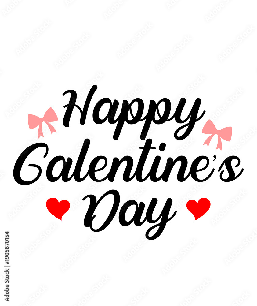 Fototapeta premium Galentine's Day valentine typography text on plain white transparent isolated background for card, shirt, hoodie, sweatshirt, apparel, tag, mug, icon, poster or badge