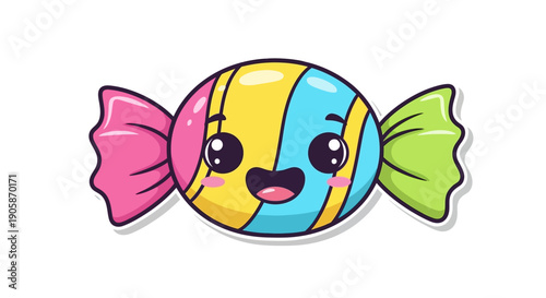colorful candy cartoon character