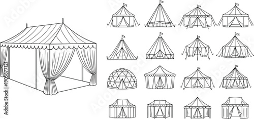 Various Tents and Canopies Circus Tents Event Tents Party Tents