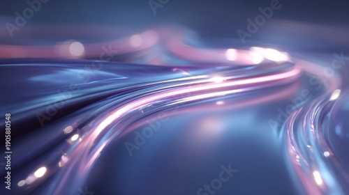 Vibrant purple and blue neon light trails creating dynamic motion