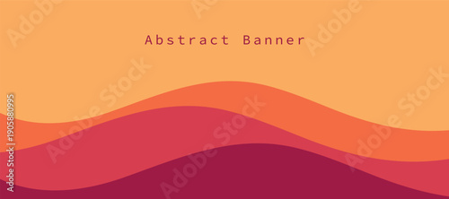 Abstract layered wave background illustration