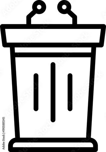 Stadium Tribune line Icon, Sports Stand Symbol, Spectator Tribune Illustration