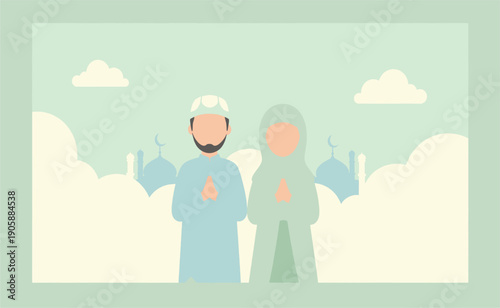 Two Men Standing Together in Harmony.