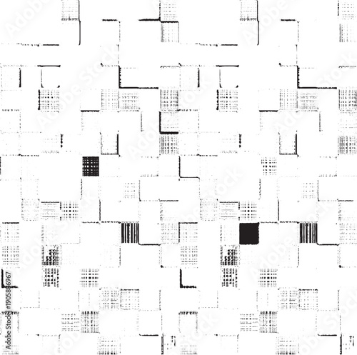 Wallpaper Mural Black and white geometric pattern. Tileable texture background. Torontodigital.ca