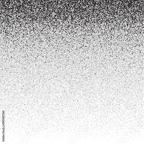 Monochrome texture composed of irregular graphic elements. Distressed uneven grunge background. Abstract vector illustration. Overlay for interesting effect and depth. Isolated on white background.