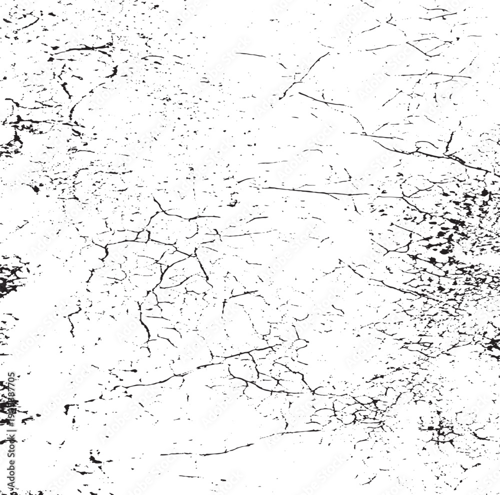 Fototapeta premium Scratched and Cracked Grunge Urban Background Texture Vector. Dust Overlay Distress Grainy Grungy Effect. Distressed Backdrop Vector Illustration. Isolated Black on White Background. EPS 10.