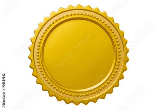 gold seal with ribbon