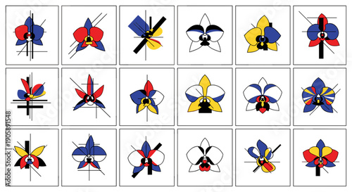 Collection of colorful cartoon insects with various wing designs