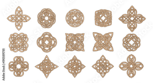 Collection of decorative cookies with intricate patterns and shapes