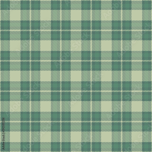 Decorative plaid background presents ordered simplicity. The approachable fabric visuals work well within branding materials.