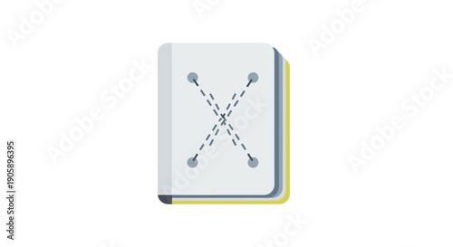 White Box with Cross Design Element.