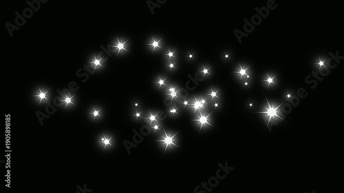 Wallpaper Mural Particle magic tail sparkling glitter star dust trail loop animation, abstract bright starlight, festive shimmering glints for luxury wedding event on black background high quality. 4k video Torontodigital.ca