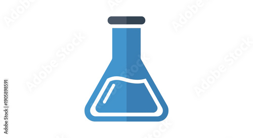 Blue laboratory flask laboratory equipment.