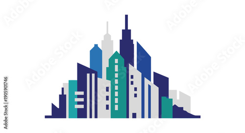 Cityscape Skyline Buildings Skyscrapers Urban Landscape.