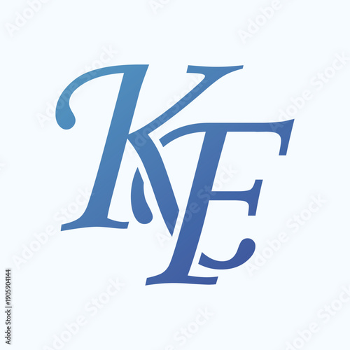 KF Letter Monogram Logo - Elegant Luxury Typography Mark