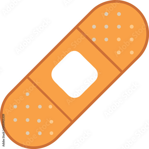 Cartoon adhesive bandage first aid medical illustration