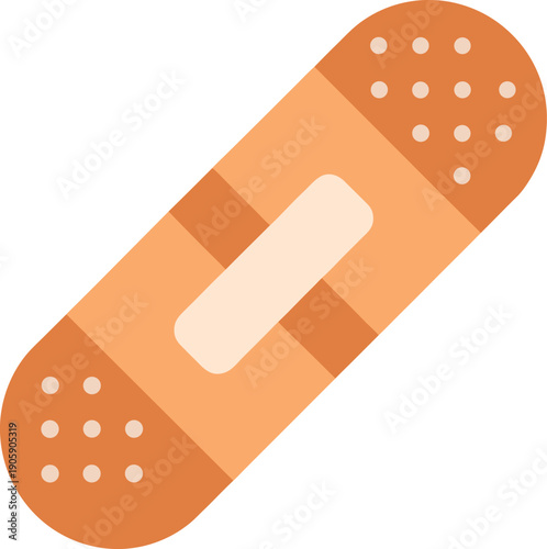 Colorful adhesive bandage first aid medical illustration