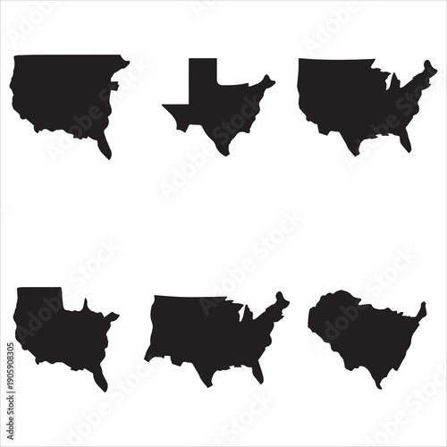 States Silhouette Clipart
