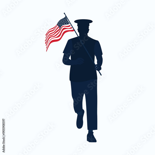 Honor Guard Soldier Logo – Military Respect and Memorial Symbol
