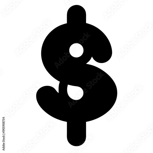 Dollar Sign Icon: A simple yet impactful illustration of the dollar sign, a symbol universally recognized for wealth, finance, and economic value.