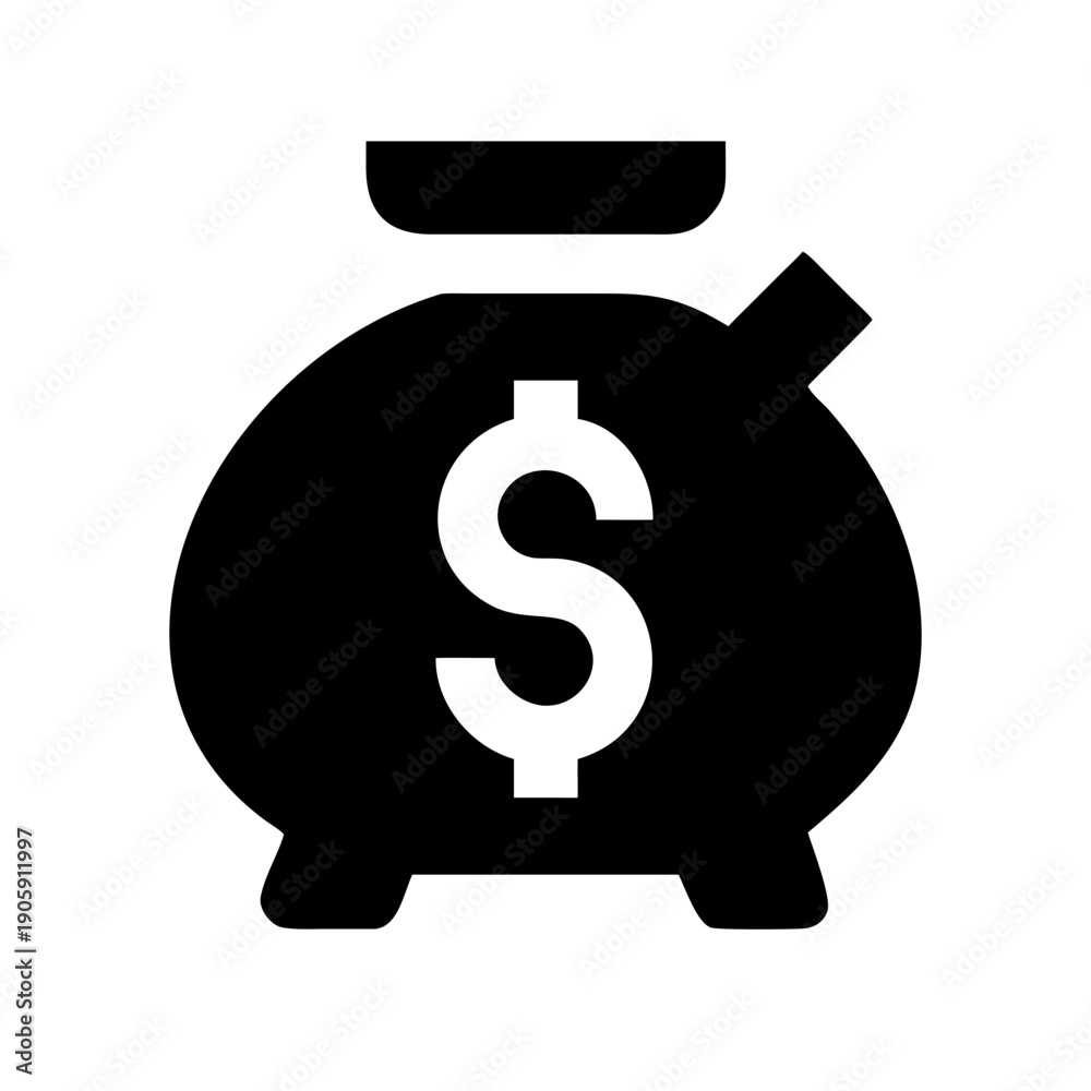 Fototapeta premium Finance Dollar IconInvestment DollarProfit SymbolRevenue IconIncome Dollar Dollar IconMoney SymbolUSD Currency IconCash IconDollar Sign Minimal Dollar IconFlat Dollar SymbolLine Do