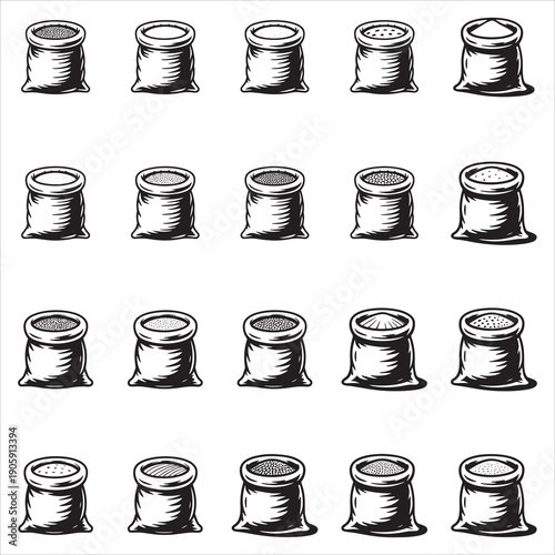 Farmer Sack Silhouette Clip Art