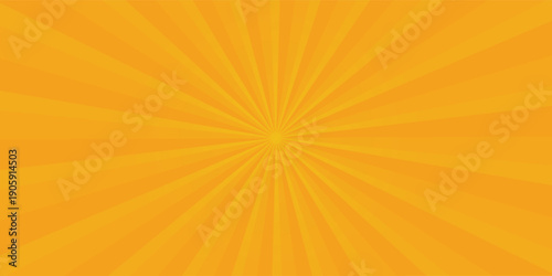 orange sun rays background design template