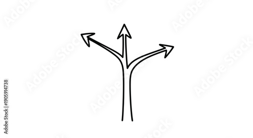 Fork in the road illustration shows three divergent arrows indicating multiple pathways or choices.