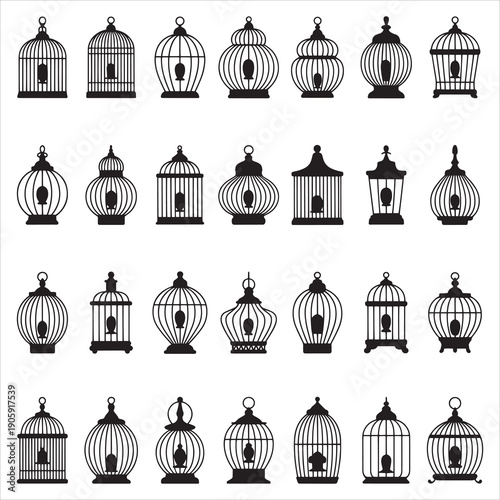 Birdcage Silhouette Clip Art