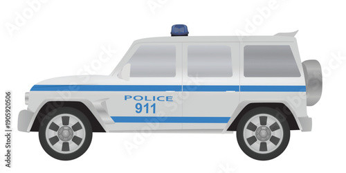 Police vehicle car. vector illustration
