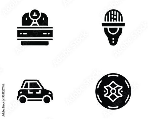 Health and fitness icons including coffee calendar apple and scale