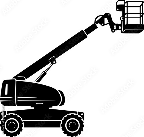Industrial boom lift machine for working at height and maintenance
